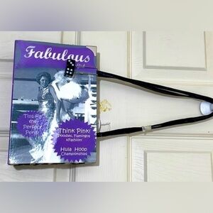 VINTAGE Unique Fabulous Girl Book Shape Purse